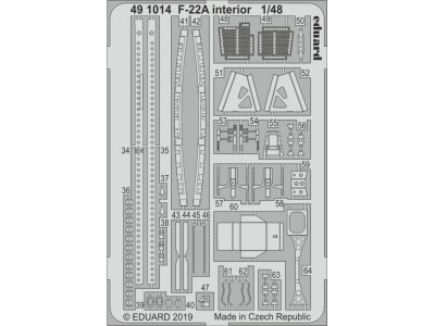F-22A interior for Hasegawa 