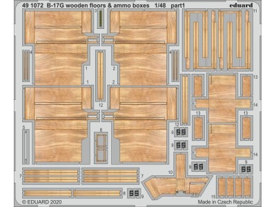 B-17G wooden floors & ammo boxes for HKM 