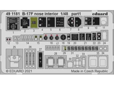 B-17F nose interior 1/48 for HKM 