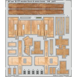 B-17F wooden floors & ammo boxes 1/48 for HKM 
