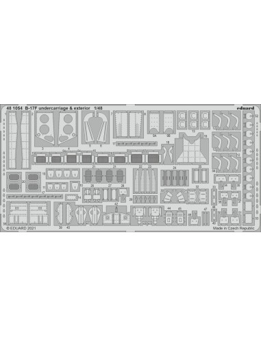 B-17F undercarriage & exterior 1/48 for HKM 