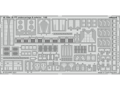 B-17F undercarriage & exterior 1/48 for HKM 