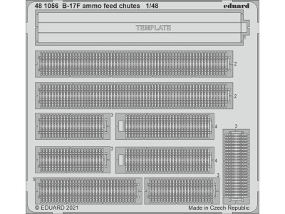 B-17F ammo feed chutes 1/48 for HKM 