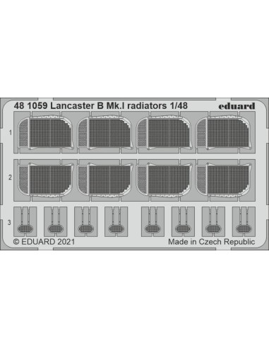 Lancaster B Mk.I radiators 1/48 for HKM 
