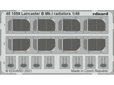 Lancaster B Mk.I radiators 1/48 for HKM 