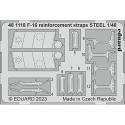 F-16 reinforcement straps STEEL 1/48 KINETIC 