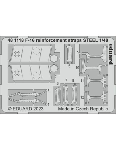 F-16 reinforcement straps STEEL 1/48 KINETIC 