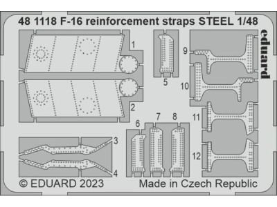 F-16 reinforcement straps STEEL 1/48 KINETIC 