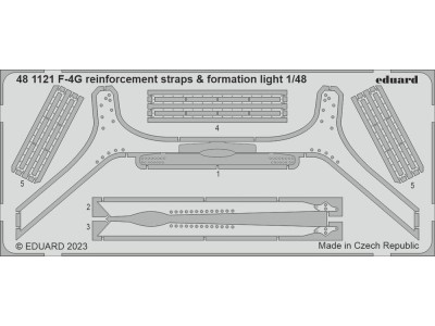 F-4G reinforcement straps & formation lights 1/48 MENG 