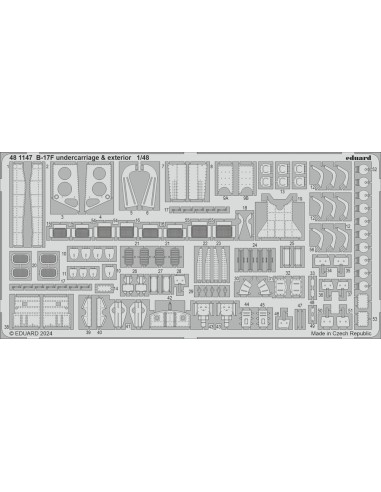 B-17F undercarriage & exterior 1/48 