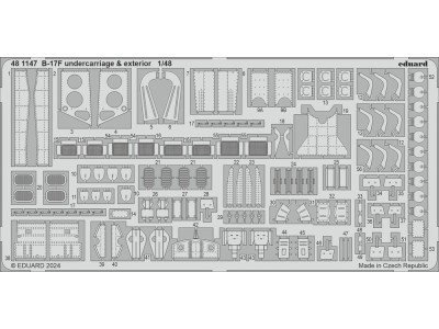 B-17F undercarriage & exterior 1/48 