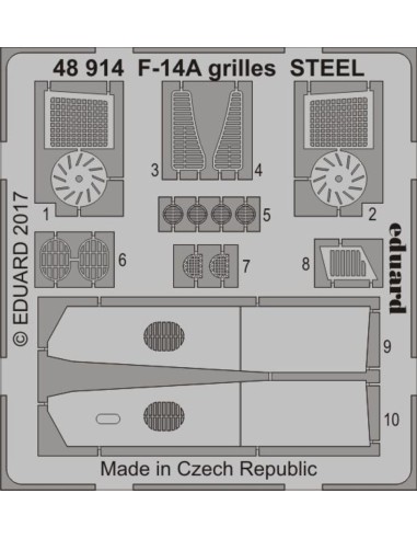F-14A grilles STEEL for Tamiya 