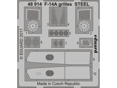F-14A grilles STEEL for Tamiya 