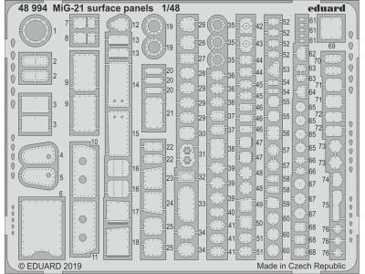 MiG-21 surface panels for Eduard 