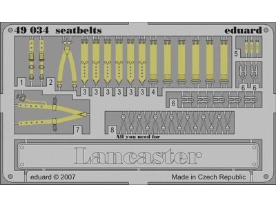 Lancaster seatbelts für Tamiya-Bausatz 