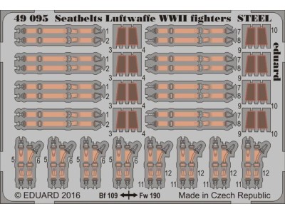 Seatbelts Luftwaffe WWII fighters STEEL 