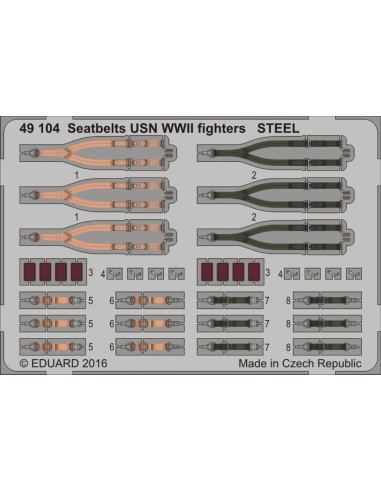Seatbelts USN WWII fighters STEEL 