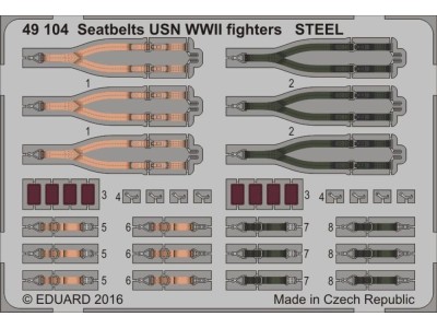 Seatbelts USN WWII fighters STEEL 