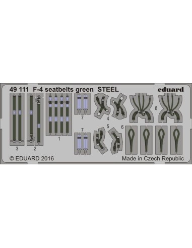 F-4 seatbelts green STEEL 