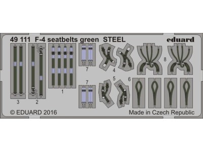 F-4 seatbelts green STEEL 