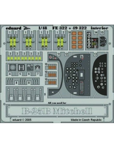 B-25B Mitchell interior für Accurate Miniatures Bausatz 