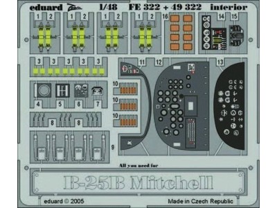 B-25B Mitchell interior für Accurate Miniatures Bausatz 