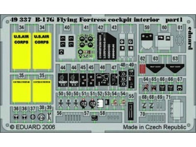 B-17G Flying Fortress cockpit interior für Revell/Monogram Bausatz 