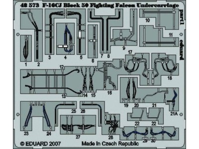 F-16CJ Block 50 Fighting Falcon undercarriage für Tamiya Bausatz 