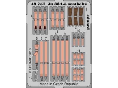Ju 88A-5 seatbelts for ICM 