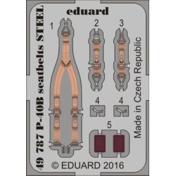 P-40B seatbelts STEEL for Airfix 