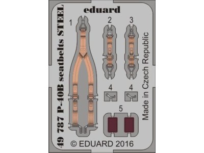 P-40B seatbelts STEEL for Airfix 