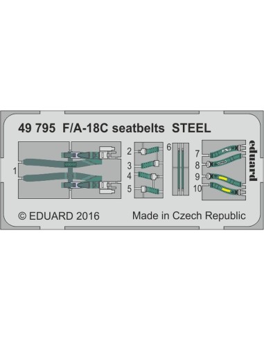 F/A-18C seatbelts STEEL for Kinetic 
