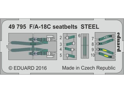 F/A-18C seatbelts STEEL for Kinetic 