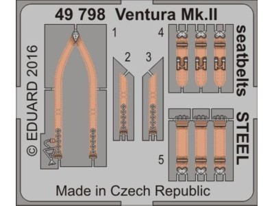 Ventura Mk.II seatbelts STEEL f.Revell 