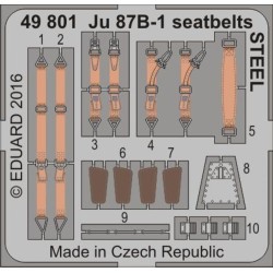 Ju 87B-1 seatbelts STEEL for Airfix 