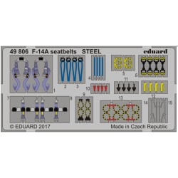 F-14A seatbelts STEEL for Tamiya 