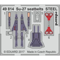 Su-27 seatbelts STEEL for Hobby Boss 