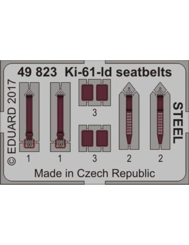 Ki-61-Id seatbelts STEEL for Tamiya 