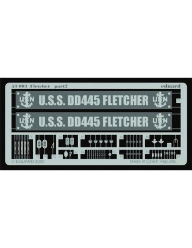 Zerstörer DD445 Fletcher Fotoätzsatz 