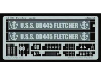 Zerstörer DD445 Fletcher Fotoätzsatz 