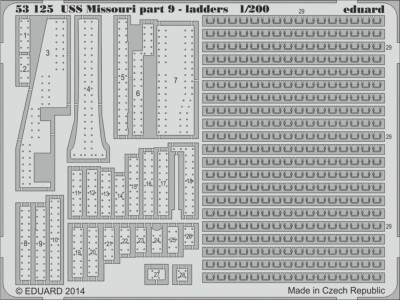 USS Missouri part 9-ladders f. Trumpeter 