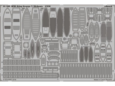 HMS King George V lifeboats for Tamiya 