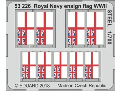 Royal Navy ensign flag WWII STEEL 
