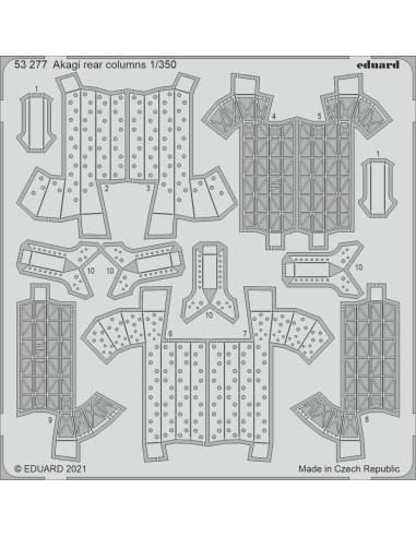 Akagi rear columns, for HASEGAWA 