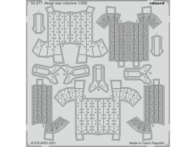 Akagi rear columns, for HASEGAWA 