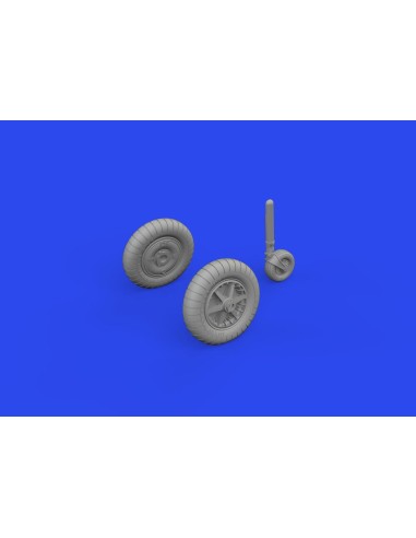 Bf 109G-2/G-4 wheels for plain wings PRINT 1/72 EDUARD 