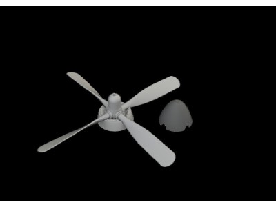 P-51D Hamilton Standard propeller uncuffed PRINT 