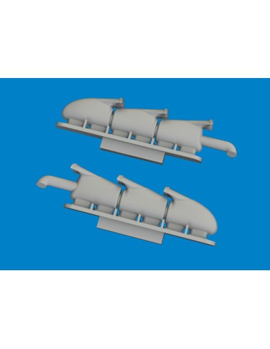 Spitfire Mk.V three-stacks exhaust fishtail PRINT  TAMIYA 