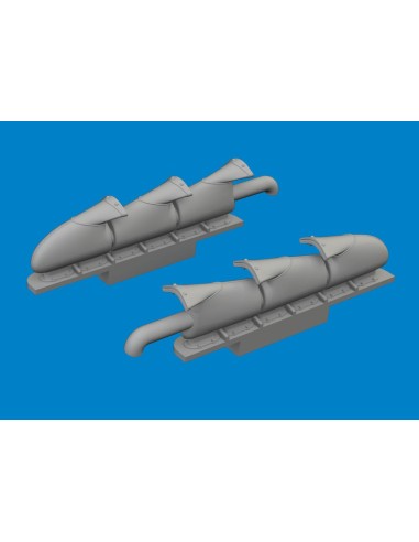 Spitfire Mk.V three-stacks exhaust fishtail PRINT  TAMIYA 