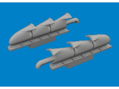 Spitfire Mk.V three-stacks exhaust fishtail PRINT  TAMIYA 